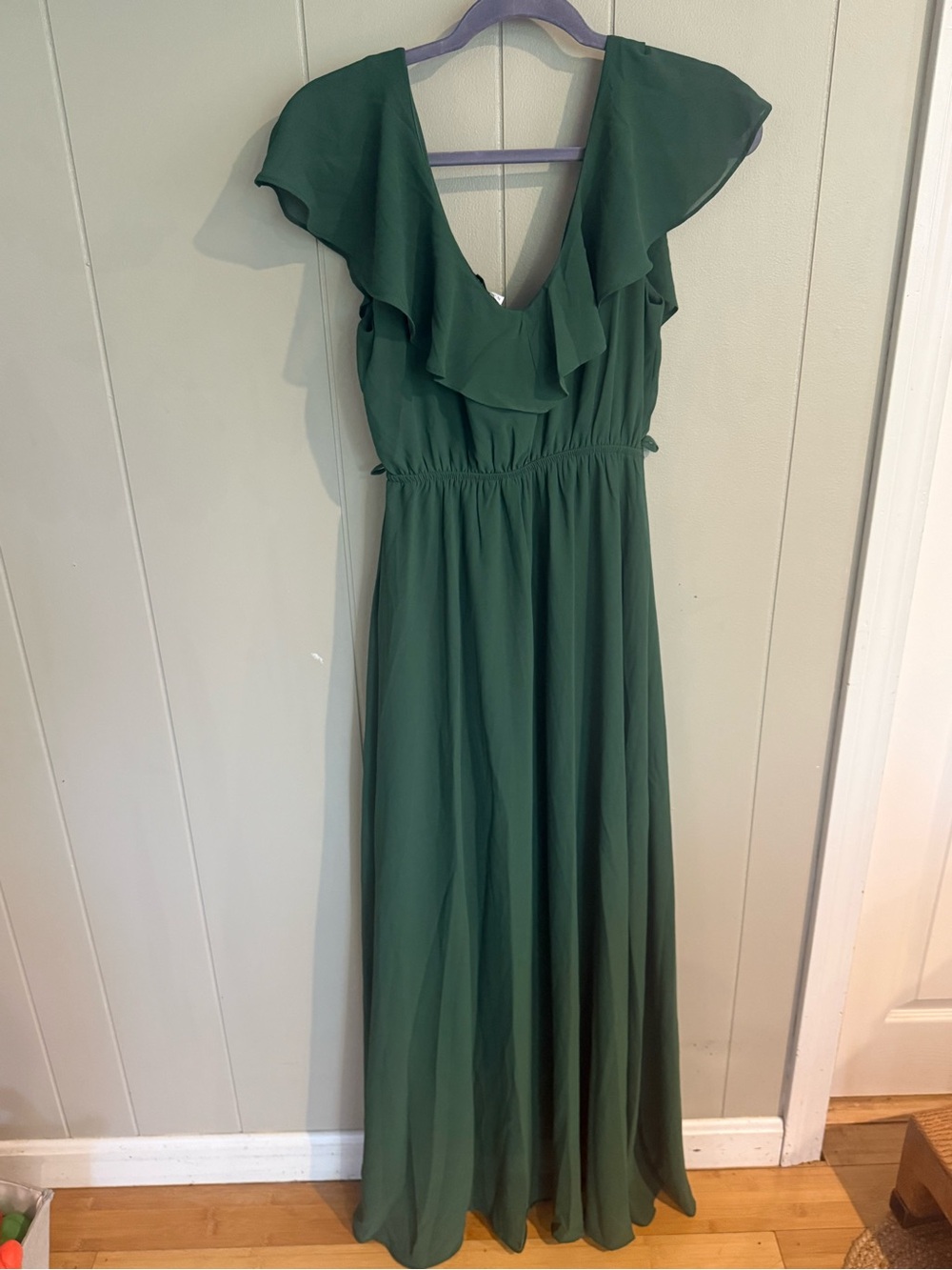 Baltic Born Katya Evergreen Ruffle Maxi Dress- New with tags